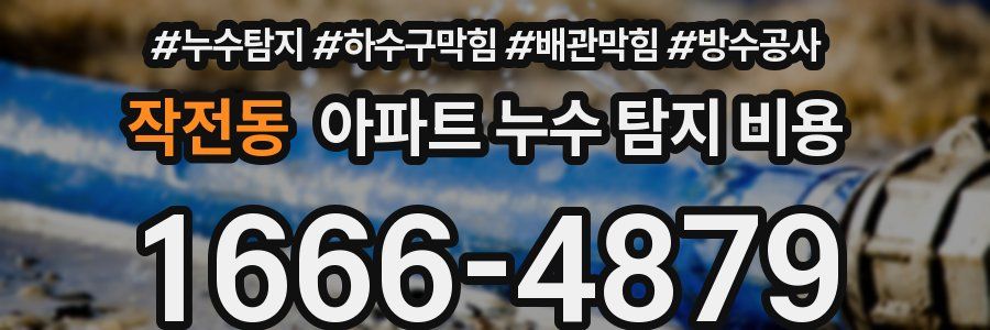 작전동 아파트 누수 탐지 비용
