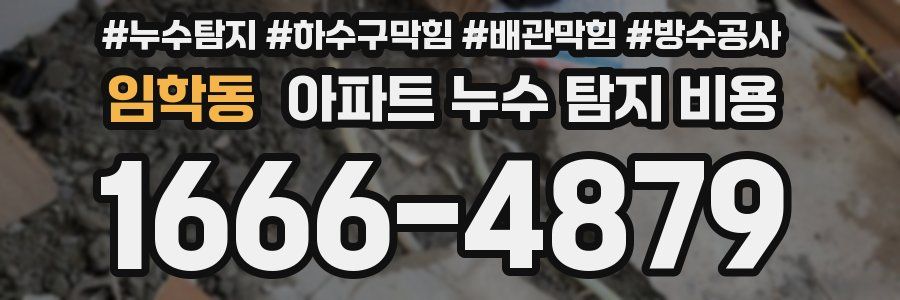 임학동 아파트 누수 탐지 비용