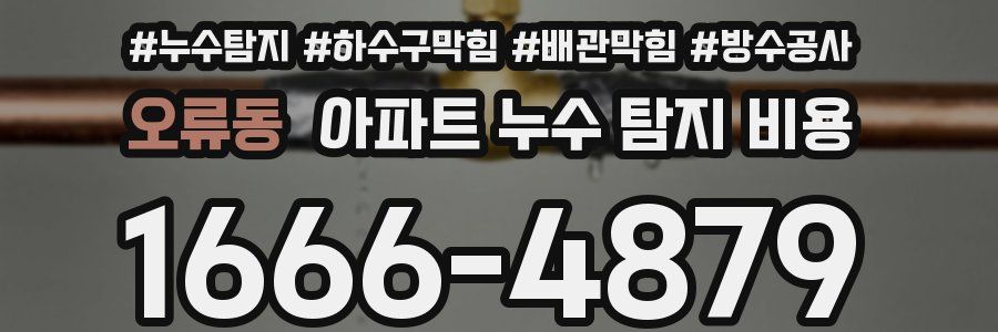 오류동 아파트 누수 탐지 비용