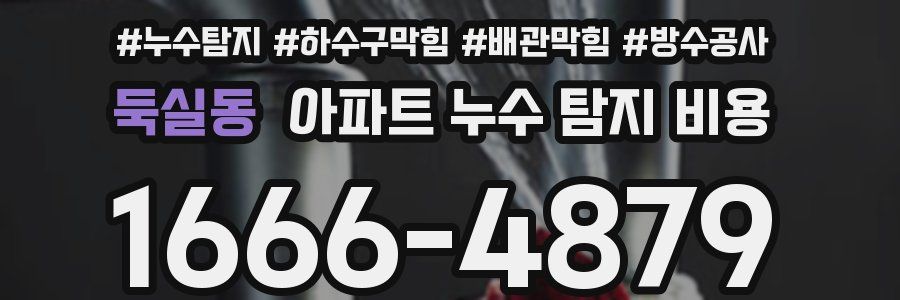 둑실동 아파트 누수 탐지 비용