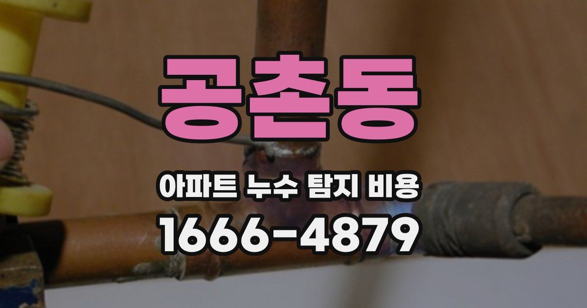 공촌동 아파트 누수 탐지 비용