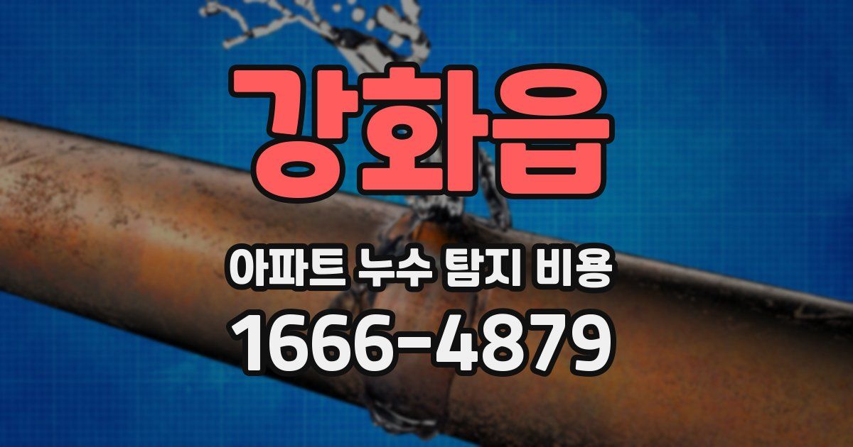 강화읍 아파트 누수 탐지 비용