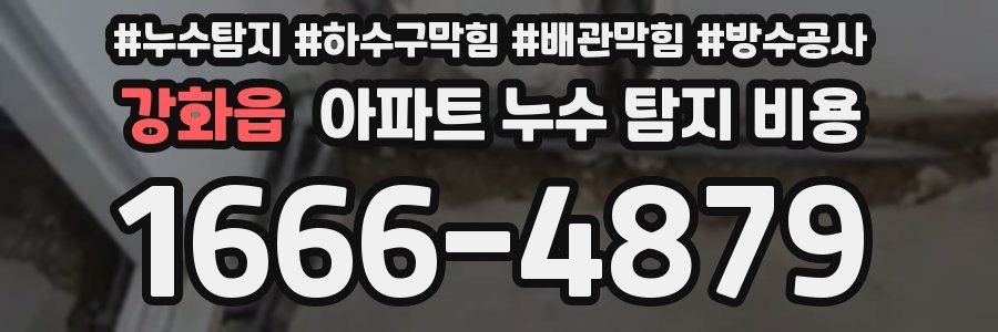 강화읍 아파트 누수 탐지 비용