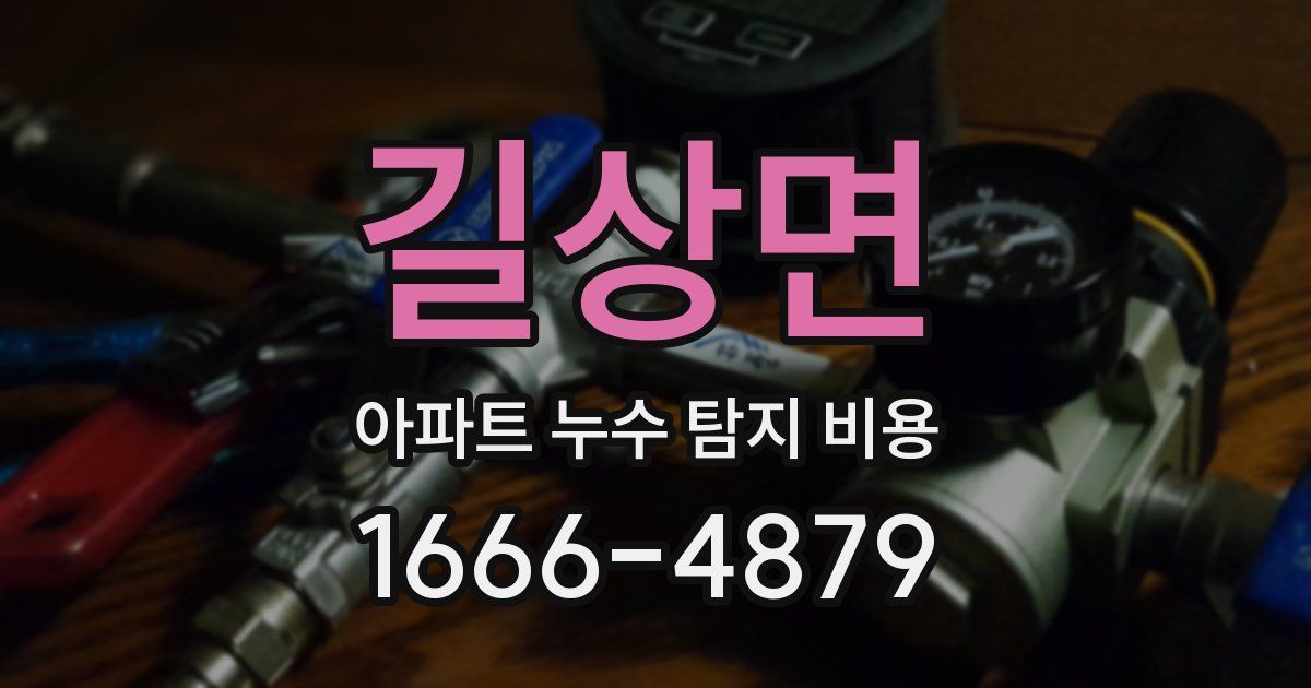 길상면 아파트 누수 탐지 비용