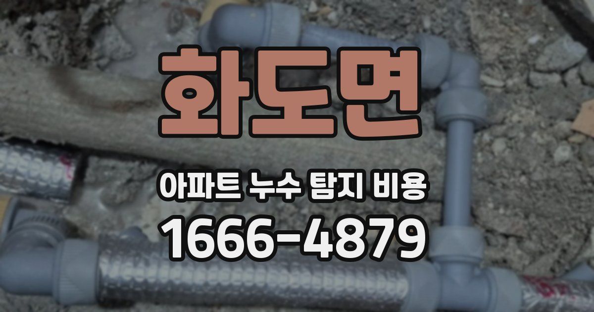 화도면 아파트 누수 탐지 비용