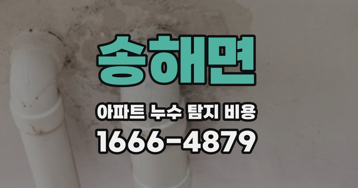 송해면 아파트 누수 탐지 비용