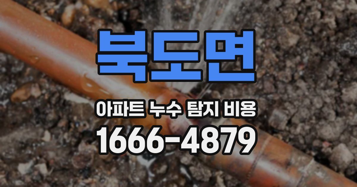 북도면 아파트 누수 탐지 비용