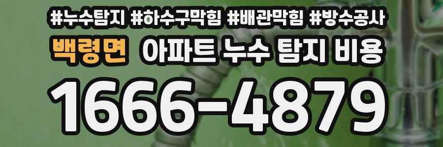 백령면 아파트 누수 탐지 비용
