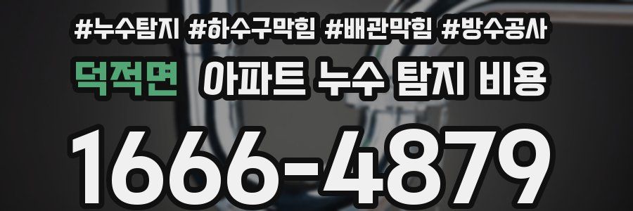 덕적면 아파트 누수 탐지 비용