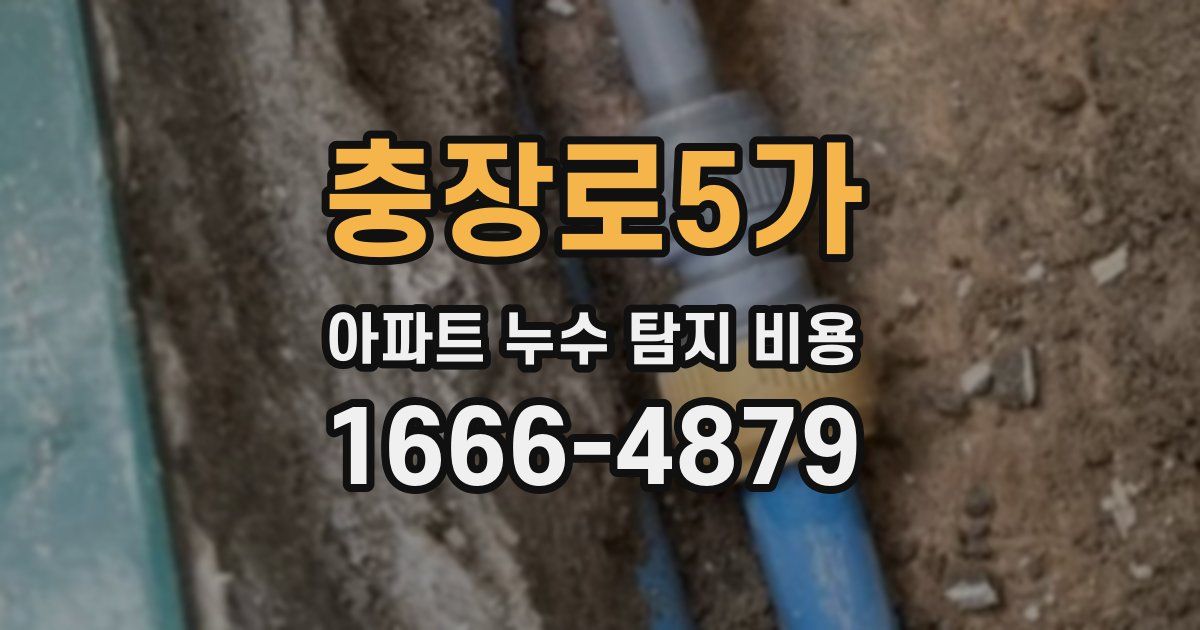 충장로5가 아파트 누수 탐지 비용