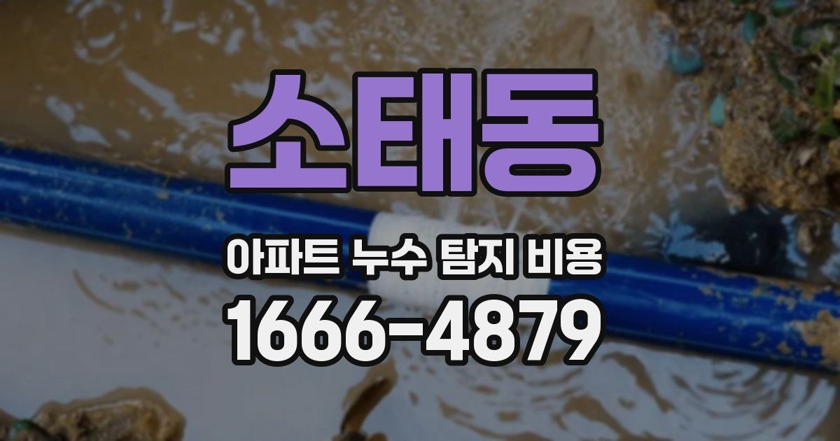 소태동 아파트 누수 탐지 비용