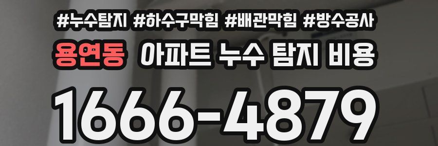 용연동 아파트 누수 탐지 비용