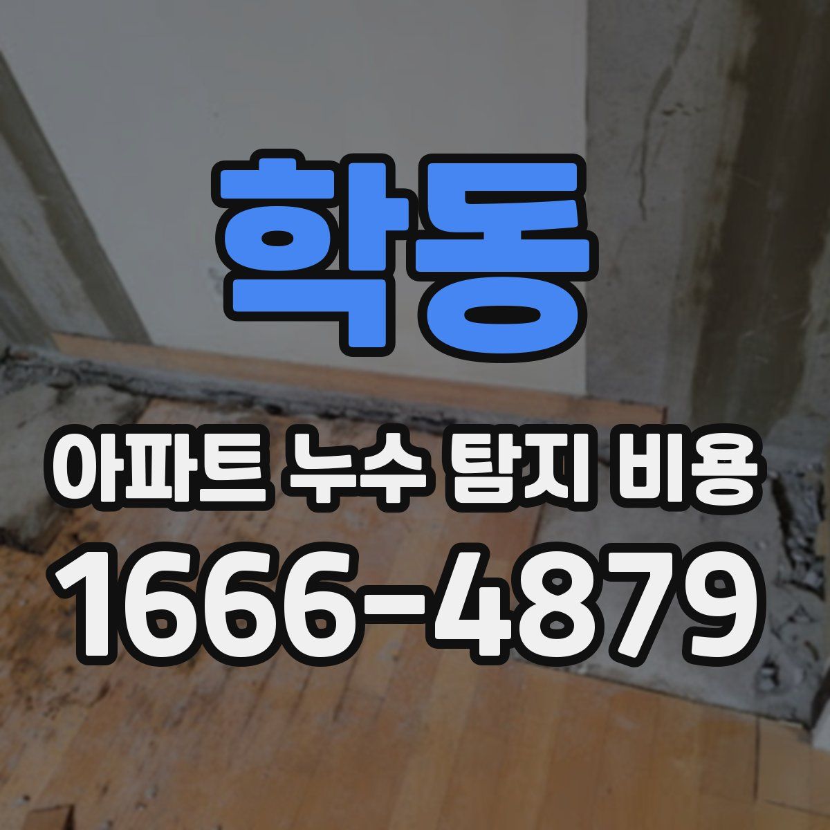 학동 아파트 누수 탐지 비용