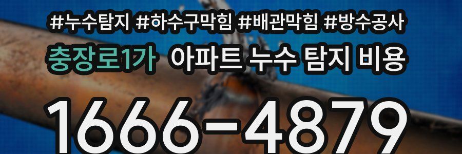 충장로1가 아파트 누수 탐지 비용