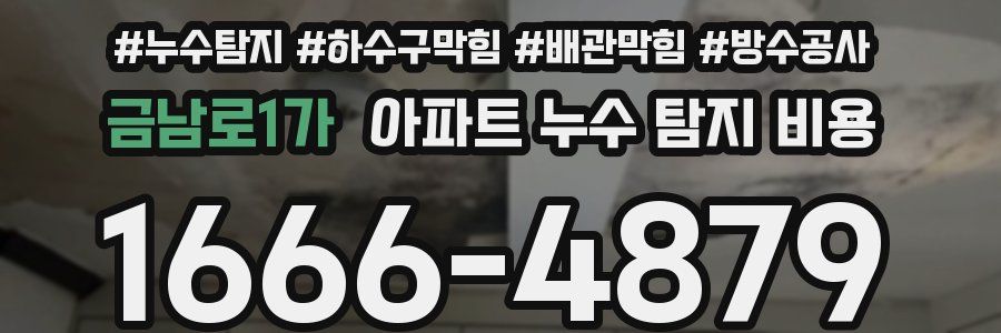금남로1가 아파트 누수 탐지 비용