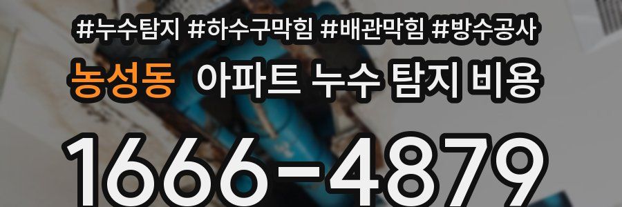 농성동 아파트 누수 탐지 비용
