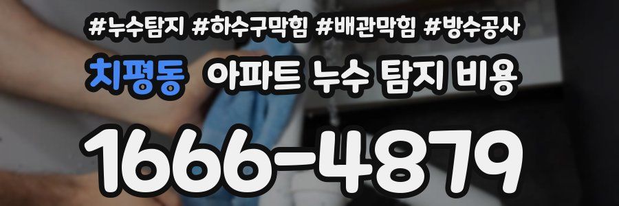 치평동 아파트 누수 탐지 비용