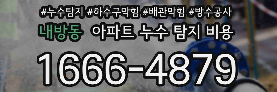 내방동 아파트 누수 탐지 비용