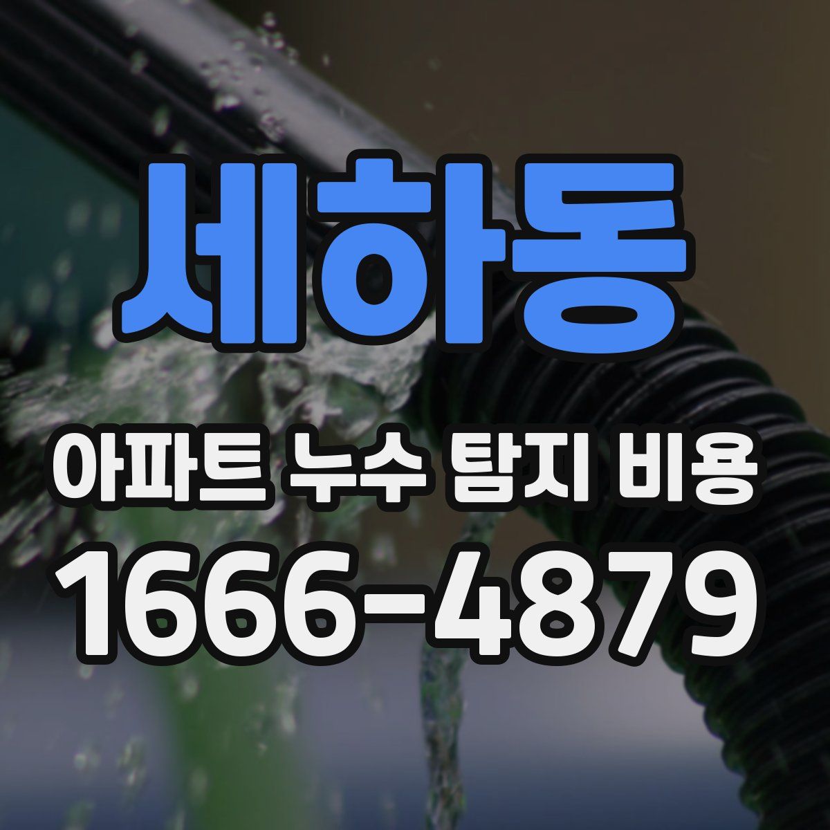 세하동 아파트 누수 탐지 비용