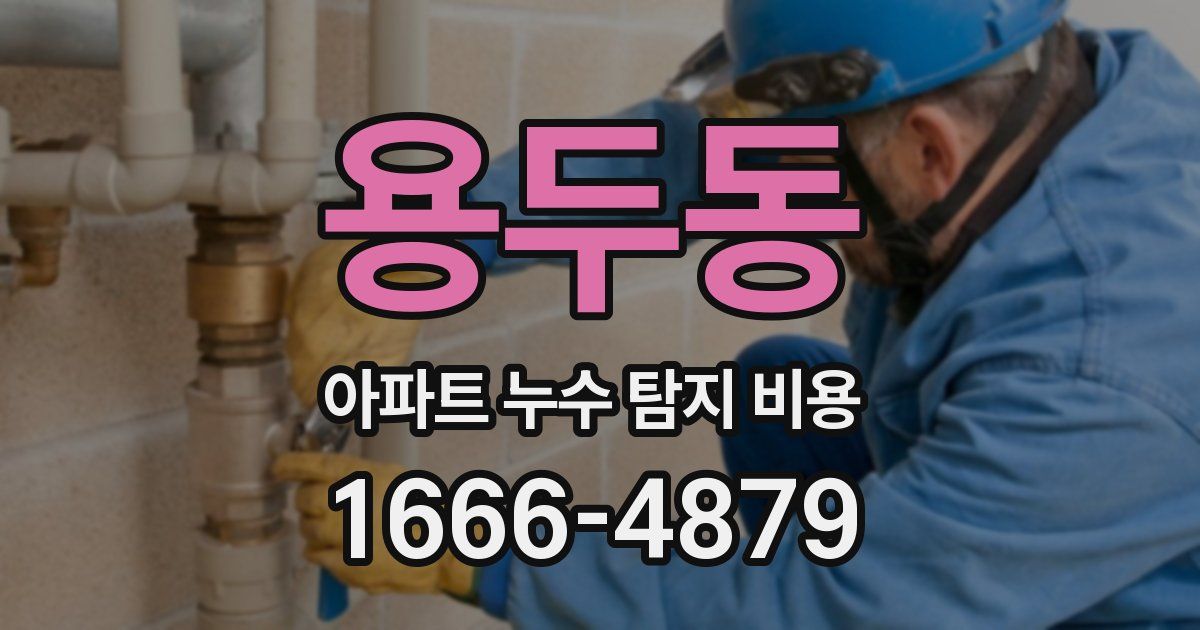 용두동 아파트 누수 탐지 비용