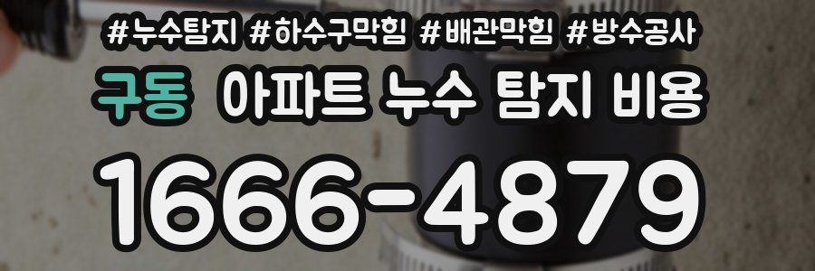 구동 아파트 누수 탐지 비용