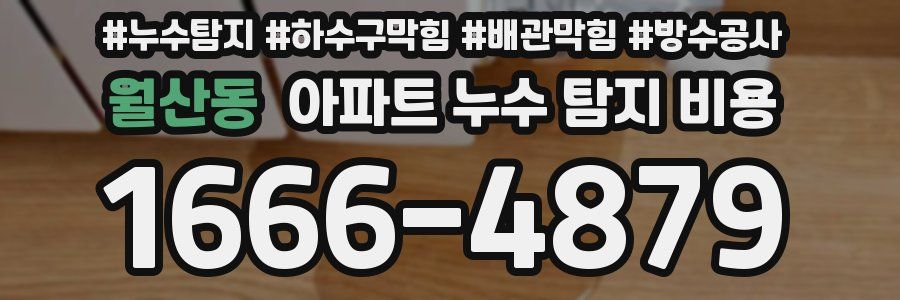 월산동 아파트 누수 탐지 비용