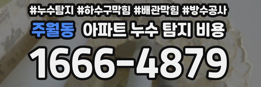 주월동 아파트 누수 탐지 비용