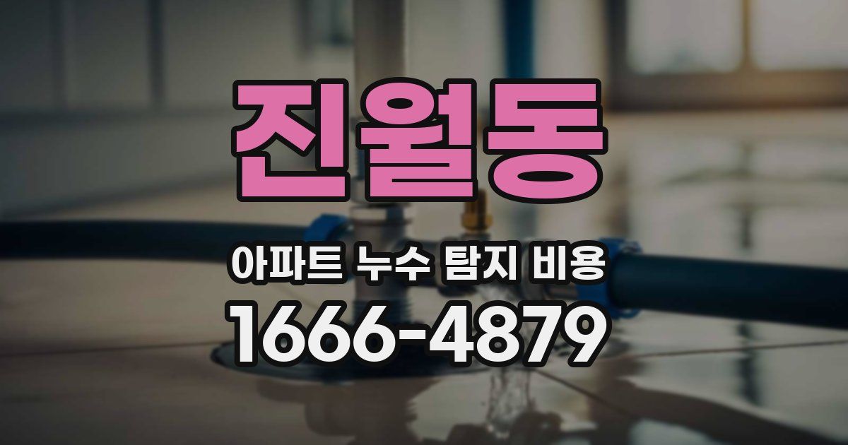 진월동 아파트 누수 탐지 비용