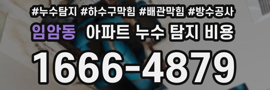임암동 아파트 누수 탐지 비용