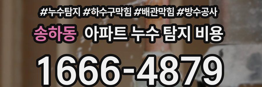 송하동 아파트 누수 탐지 비용