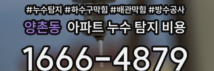양촌동 아파트 누수 탐지 비용