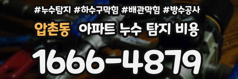 압촌동 아파트 누수 탐지 비용