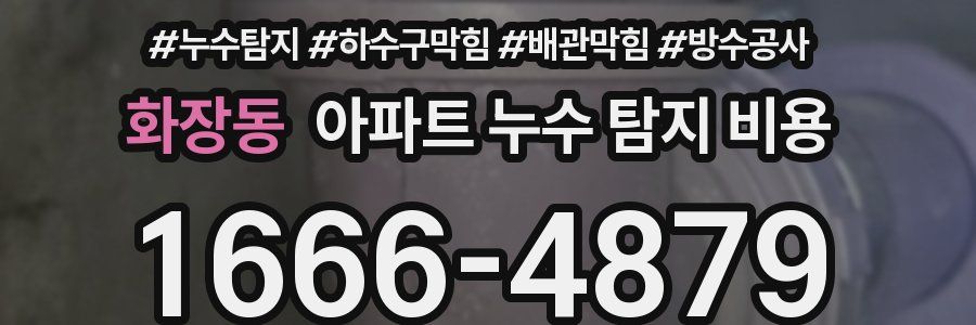 화장동 아파트 누수 탐지 비용