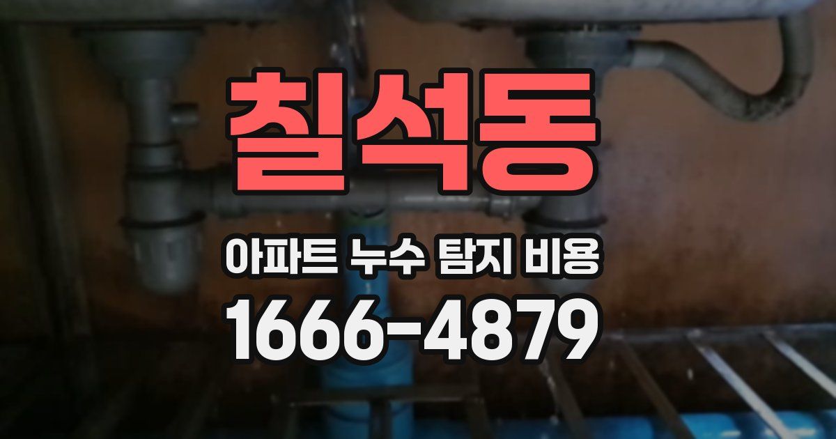칠석동 아파트 누수 탐지 비용