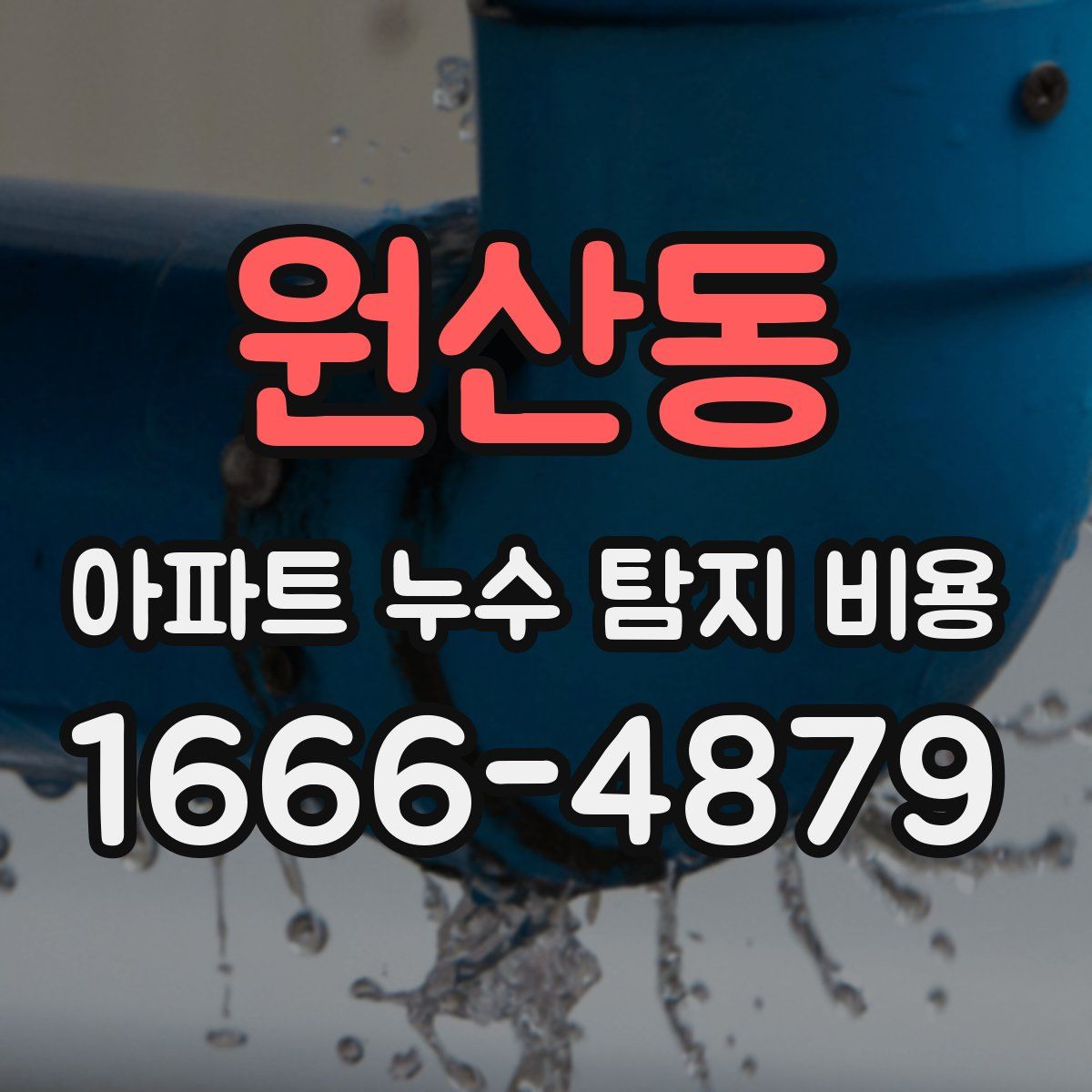 원산동 아파트 누수 탐지 비용