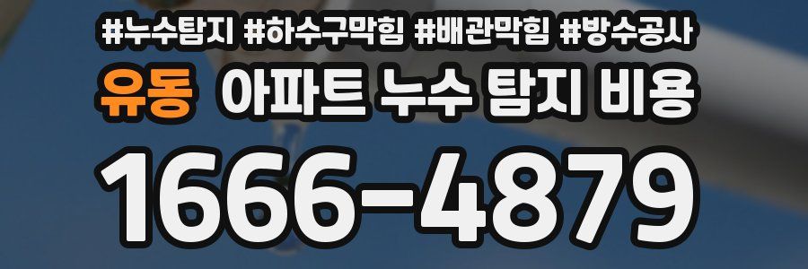 유동 아파트 누수 탐지 비용