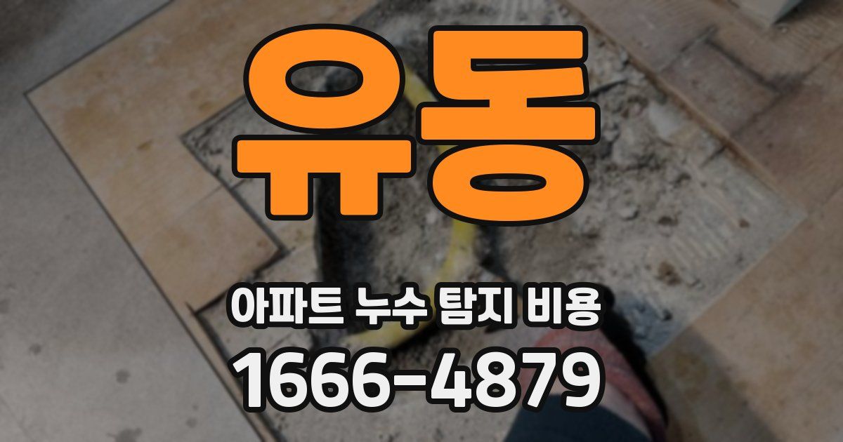 유동 아파트 누수 탐지 비용