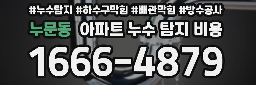 누문동 아파트 누수 탐지 비용