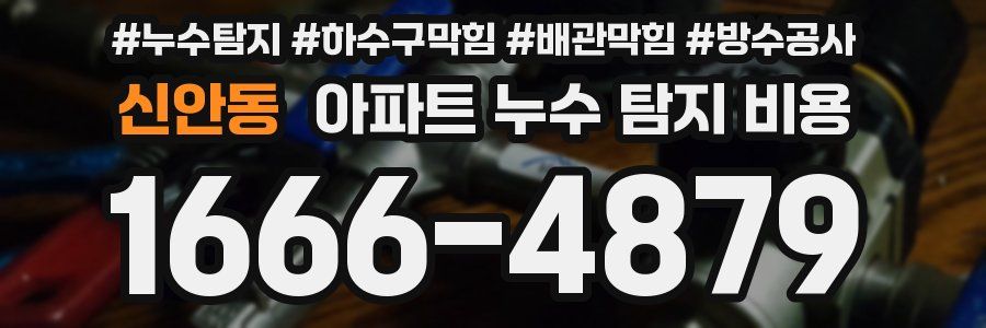 신안동 아파트 누수 탐지 비용