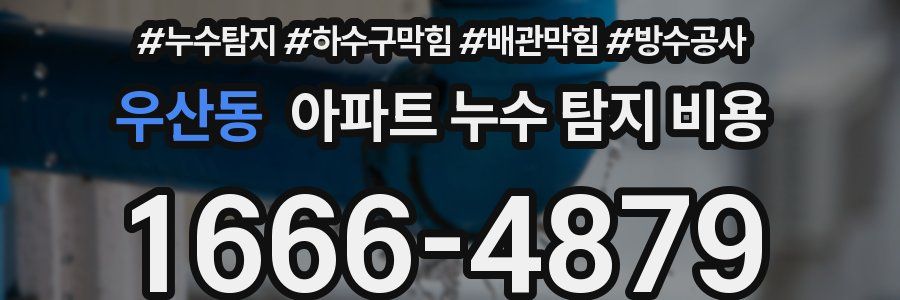 우산동 아파트 누수 탐지 비용
