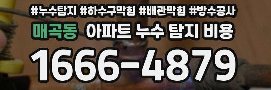 매곡동 아파트 누수 탐지 비용