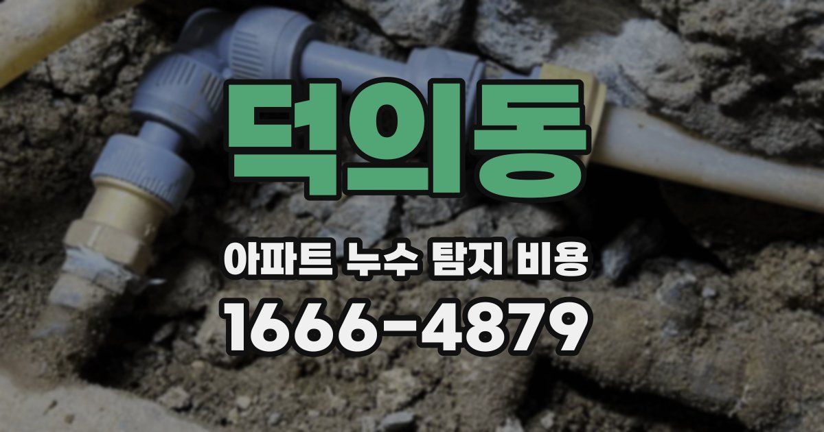 덕의동 아파트 누수 탐지 비용