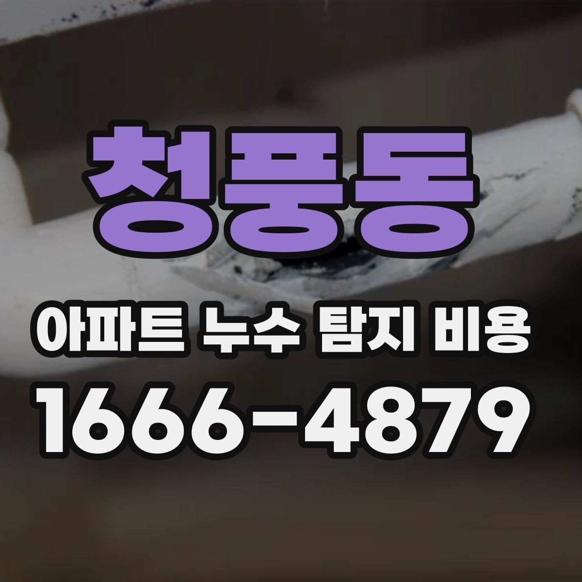 청풍동 아파트 누수 탐지 비용