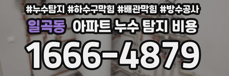 일곡동 아파트 누수 탐지 비용