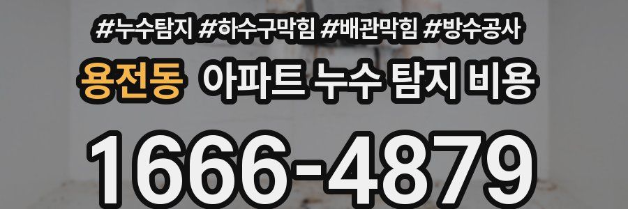 용전동 아파트 누수 탐지 비용