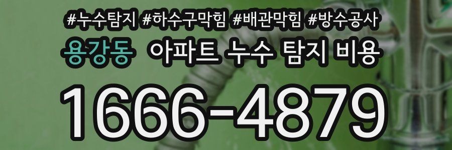 용강동 아파트 누수 탐지 비용