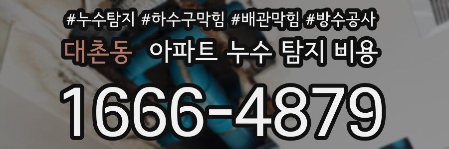 대촌동 아파트 누수 탐지 비용
