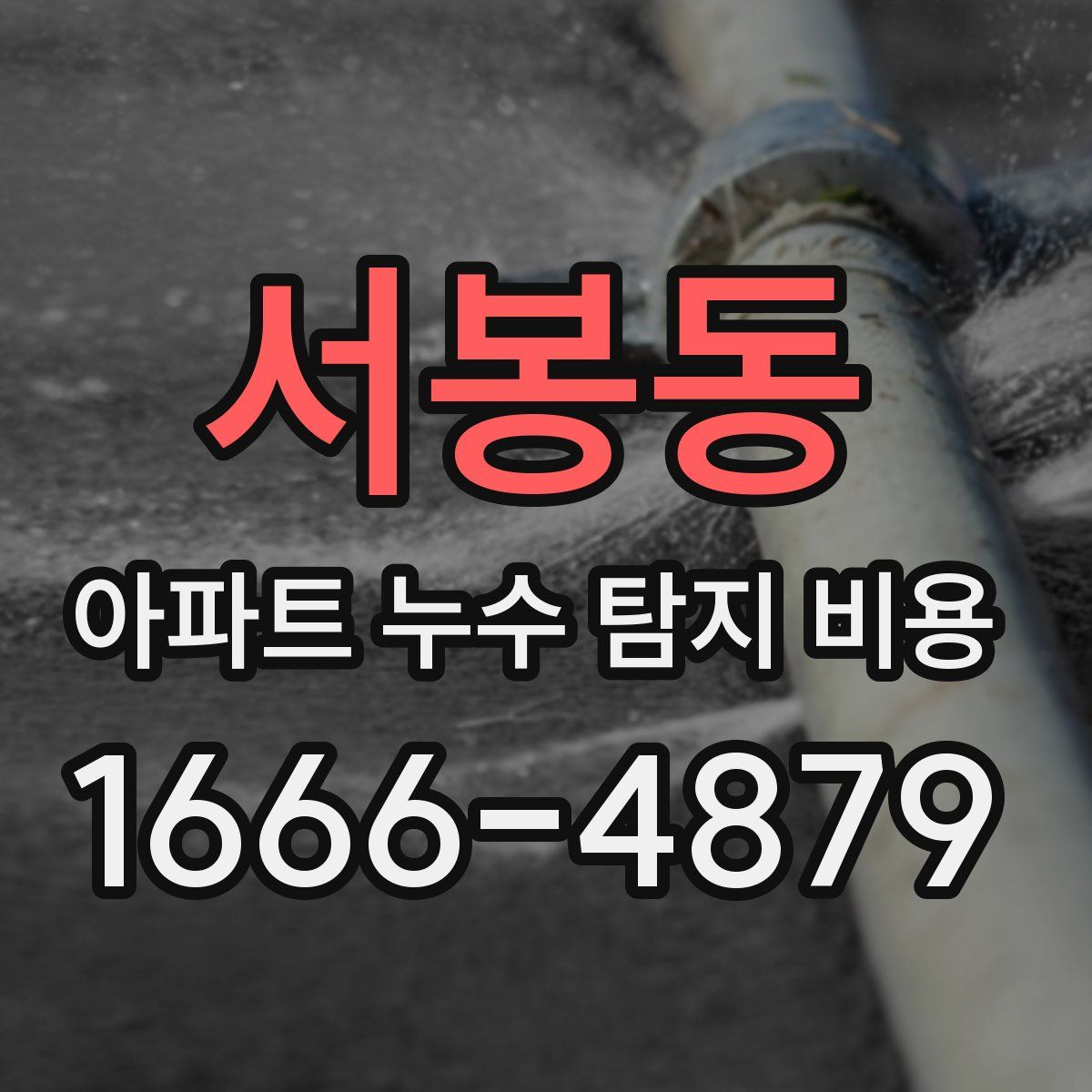 서봉동 아파트 누수 탐지 비용