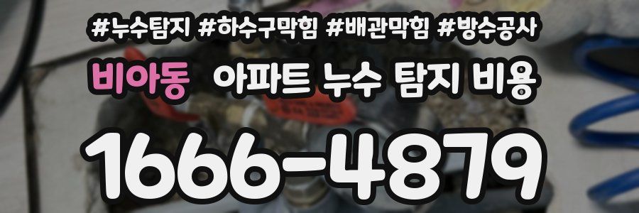 비아동 아파트 누수 탐지 비용