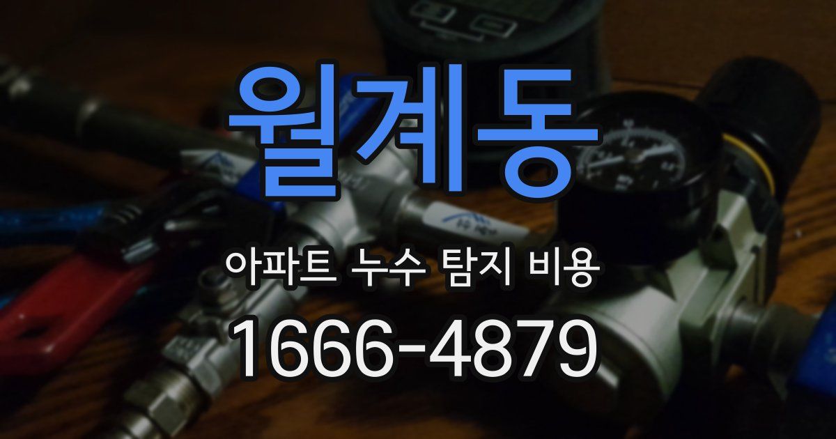 월계동 아파트 누수 탐지 비용